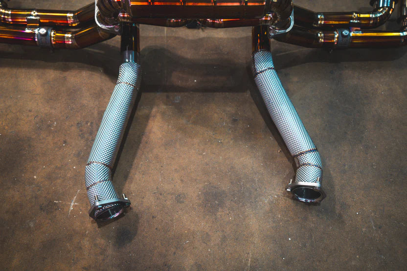 Ferrari F430 Valved Sport Exhaust System & Free Flow Front Pipes- Titanium
