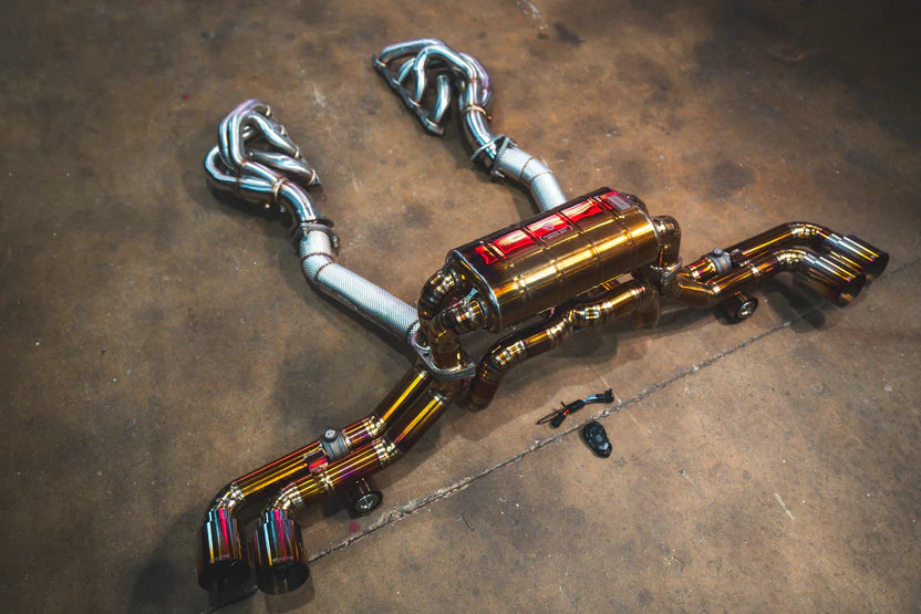 Ferrari F430 Valved Sport Exhaust System & Free Flow Front Pipes- Titanium
