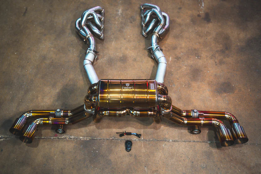 Ferrari F430 Valved Sport Exhaust System & Free Flow Front Pipes- Titanium