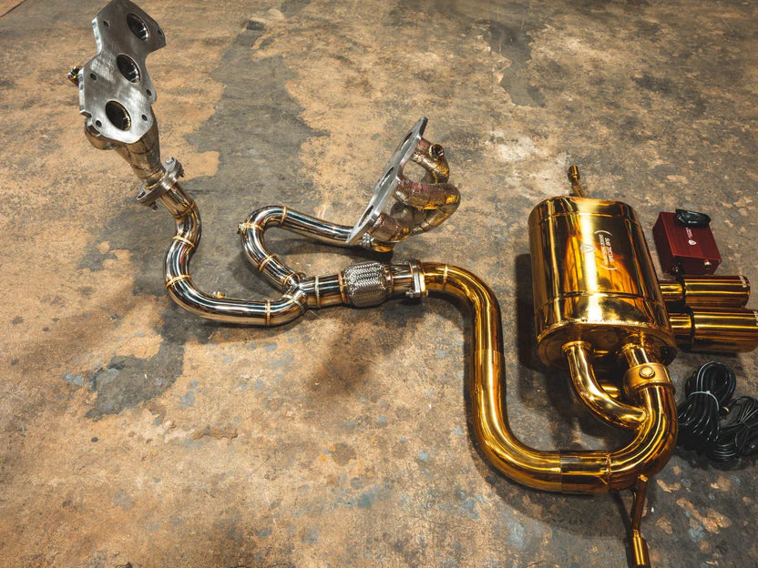 Lotus Evora Valved RACE Exhaust System - Anodized Gold w/ FFH