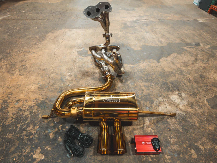 Lotus Evora Valved RACE Exhaust System - Anodized Gold w/ FFH
