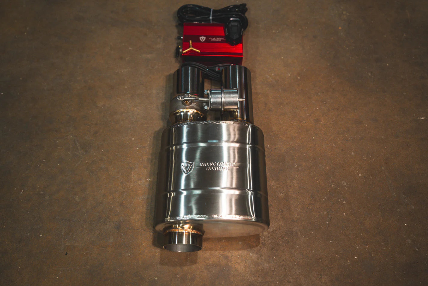 Universal Valved Muffler Kit - Single Inlet Dual Outlet 3.0 inch / 76 MM