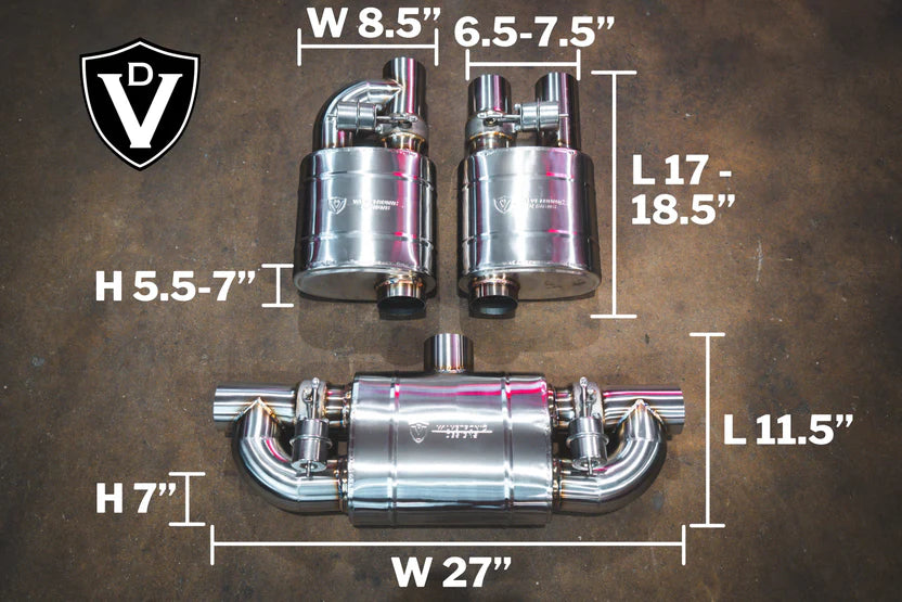 Truck/SUV Universal Valved Muffler Kit (Dual Muffler) - 3.5" - No Tips