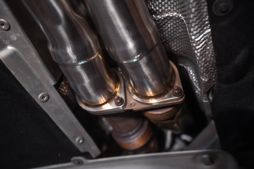BMW M3/M4 F8x Equal Length Valved Sport Exhaust System - Grade 5 Titanium - Titanium Burnt Tips - 4.0" Outlet