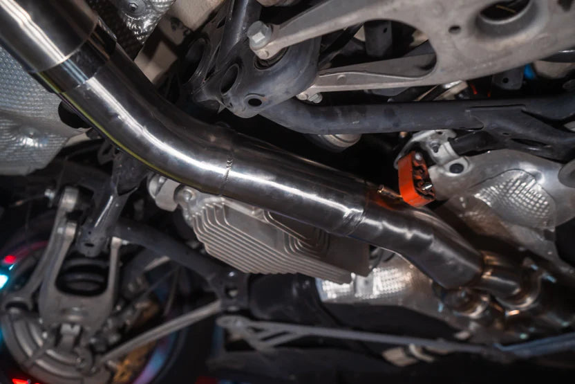 BMW M3/M4 F8x Equal Length Valved Sport Exhaust System - Grade 5 Titanium - Titanium Burnt Tips - 4.0" Outlet