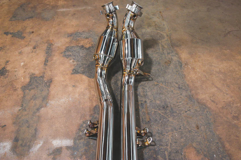 Mercedes E63 Amg W212 Valved RACE Exhaust System - Free Flow - Anodized Gold - 2012-2013