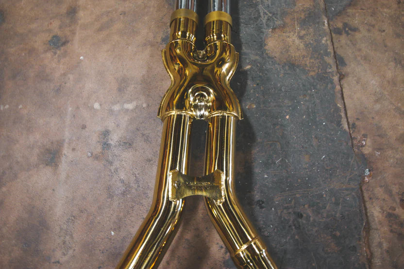 Mercedes E63 Amg W212 Valved RACE Exhaust System - Free Flow - Anodized Gold - 2012-2013